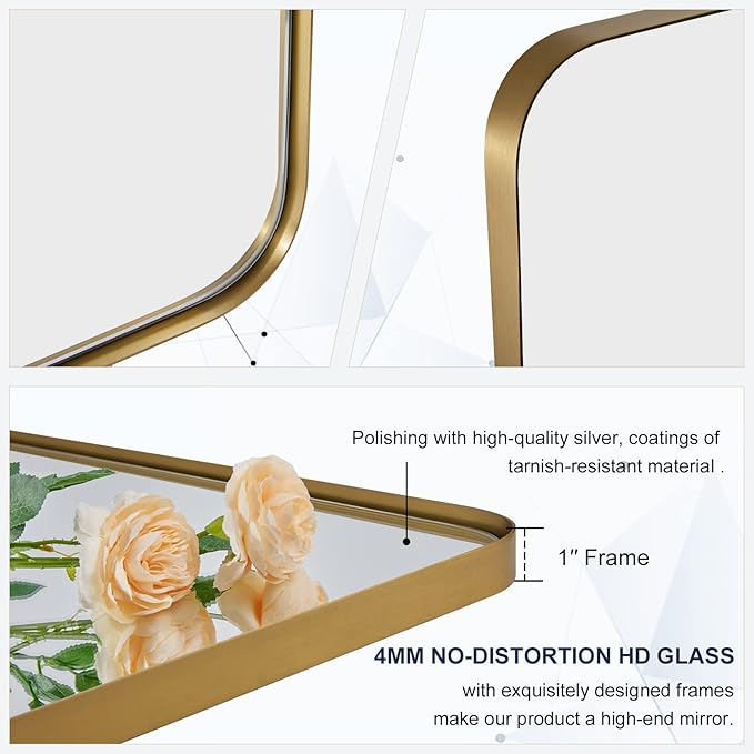 ANDY STAR Gold Bathroom Mirrors - Image 5
