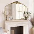 AIXI HOME Vintage Gold Arched Mirror 40"X30", Antique Baroque Mantel Mirror by AIXI+HOME