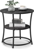 VASAGLE Side Table, 2-Tier Round End Table, Nightstand by VASAGLEbySONGMICSHOME