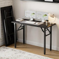 Frylr Small Folding Computer Desk – Portable 43.3 Inch Foldable Laptop Table by Frylr