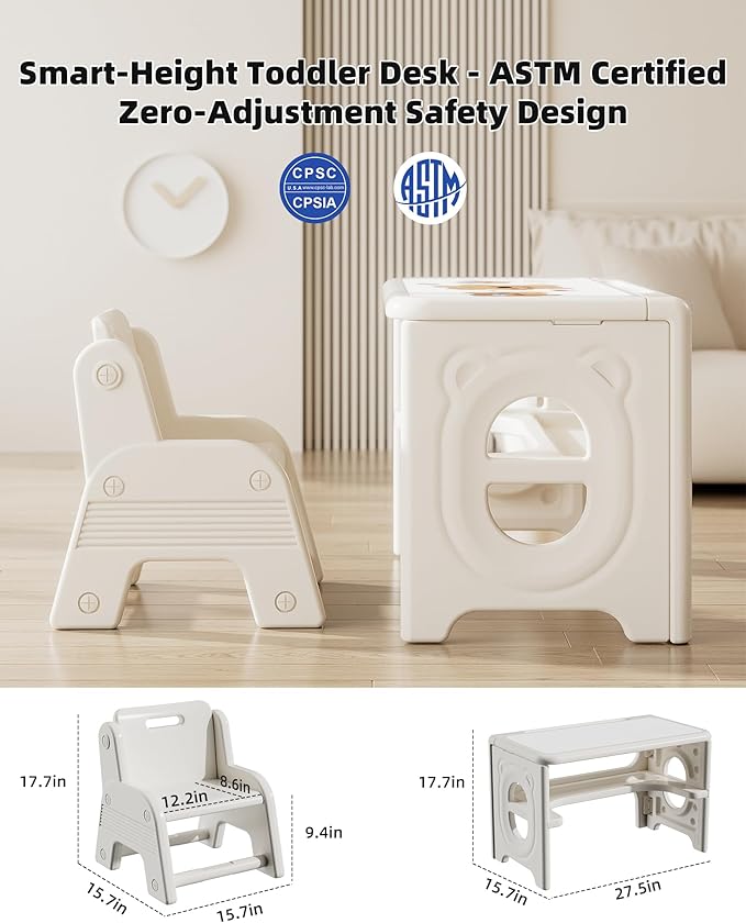 Toddler Table and Chair Set, Activity Table - Image 3