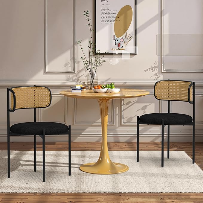Mid Century Modern Dining Chairs Set of 2 by Unknown