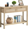 SICOTAS Rattan Console Table for Entryway by SICOTAS