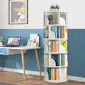 Nisorpa 5 Tier Rotating Bookshelf, 360° Revolving Bookcase Rotating Stackable by Nisorpa