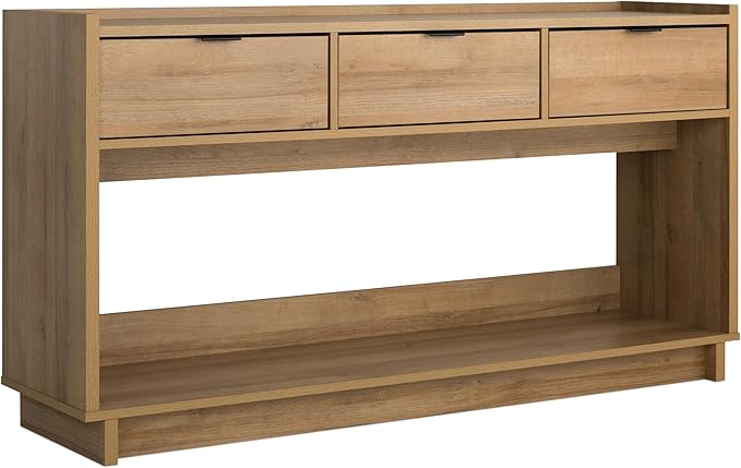Prepac Natural Oak Simply Modern Entryway Table, Narrow Console Table by PREPACRTASTORAGEFURNITURE