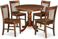 East West Furniture ANNO5-MAH-W 5 Piece Dining Set Includes a Round Dining Room by EastWestFurniture
