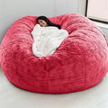 Giant Fur Bean Bag Chair Cover for Kids Adults, Living Room Furniture Big Round by LLPCKPB