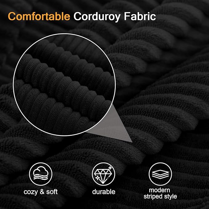 MeMoreCool Boneless Folding Sofa Bed Queen, Corduroy Convertible Sleeper Chair - Image 9