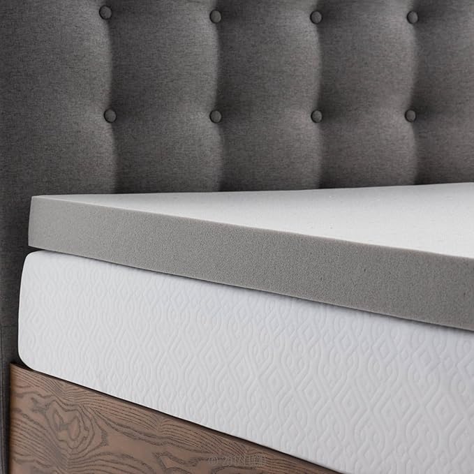 Lucid 3 Inch Bamboo Infused Memory Foam Mattress Topper - Image 5
