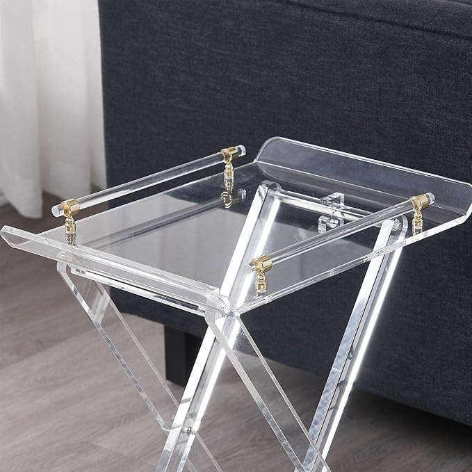LIKENOW Furniture Acrylic Folding Tray Tables - Image 6