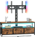 JUSTOGO TV Stand with Mount and Power Outlet, TV Stand with Drawers Storage by JUSTOGO