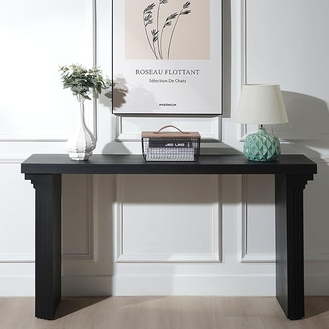 KEIKI Wood Entryway Console Table Behind Couch & Sofa, Modern Minimalist Style by Unknown