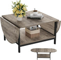 SAYGOER Folding Coffee Tables for Living Room 2-Tier Extended Coffee Table by Saygoer