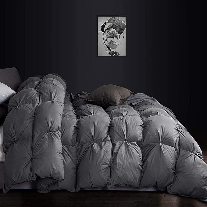 Luxurious Heavyweight Goose Down Feather Fiber Comforter Duvet Insert, - Image 2