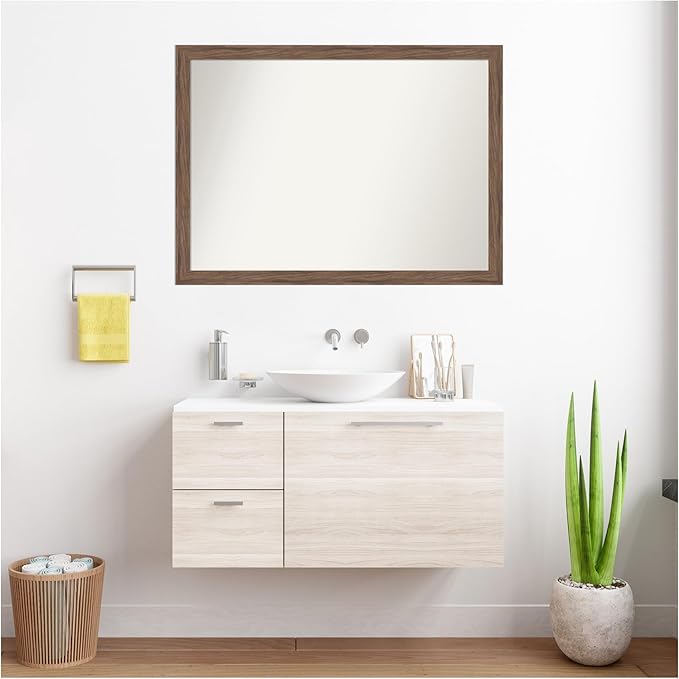 Amanti Art Brown Bathroom Mirror - Image 6