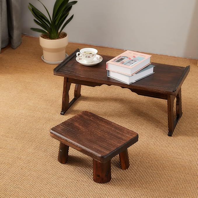 Wooden Stool, Rectangular Bedside Step Stool, Step Ladder - Image 8