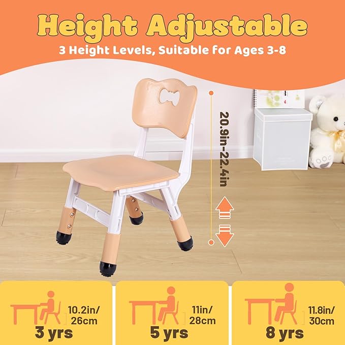 FUNLIO Adjustable Kids Chair, 3 Level Height Adjustable Toddler Chair - Image 4