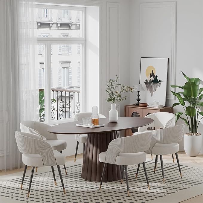 Casaphoria 67" Oval Dining Table, Modern Wood Kitchen Table - Image 9