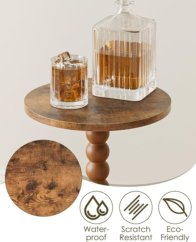 Masupu Round Side Table, Small Drink Table - Image 6
