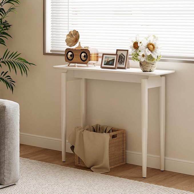 Wood Console Table Walnut Entryway Table, Thin Console Table, Sofa Tables - Image 3