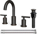FORIOUS Oil Rubbed Bronze Bathroom Faucet 3 Hole, 8 Inch Widespread Bathroom by FORIOUS