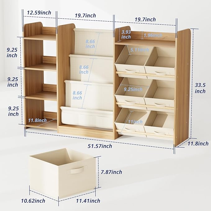 Kids Toy Book Storage Organizer - Image 2