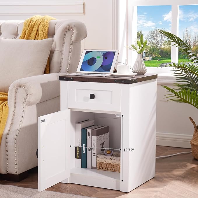 SOOWERY Nightstands Set of 2, Nightstand - Image 5