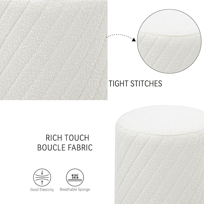 Get Set Style Modern Round Ottoman - Image 4