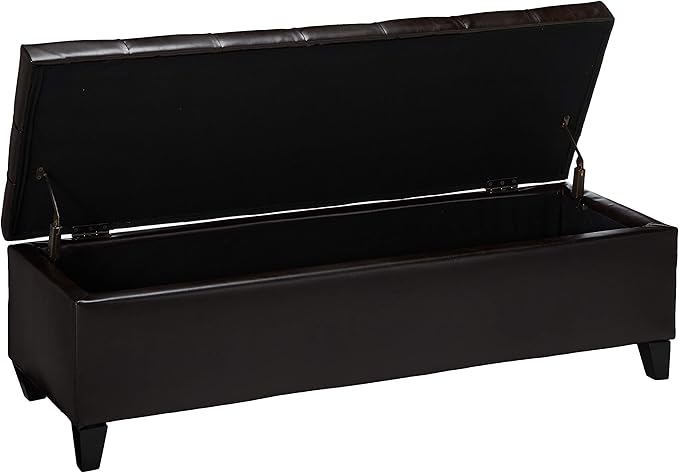Christopher Knight Home Ottilie Leather Storage Ottoman - Image 5