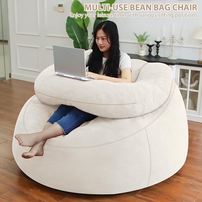 HABUTWAY Bean Bag Chair with U-Shaped Pillow - Image 5