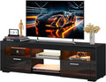 55" TV Stand for Living Room, High-Gloss Entertainment Center for 55 Inch TV by SANYOAC