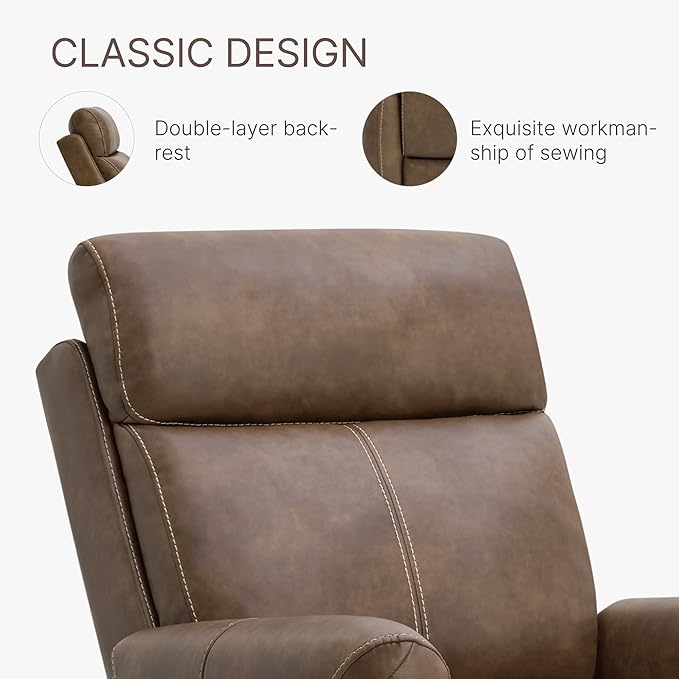 Leather Recliner Chair for Adults Wall Hugger RV Recliner - Image 7
