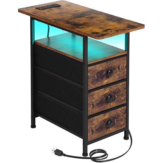 AMHANCIBLE Narrow End Table Living Room by AMHANCIBLE