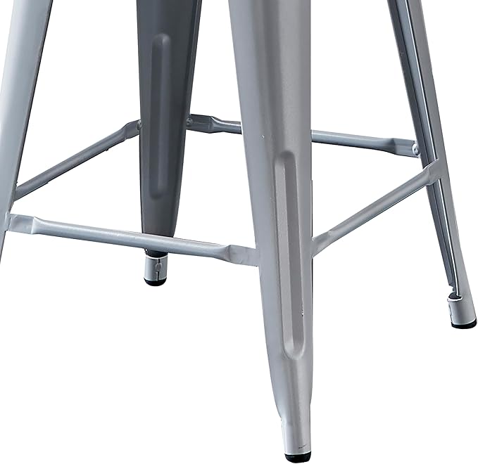 AC Pacific 24” Metal Barstool Set of 2 – Country Rustic Style - Image 5