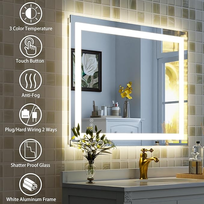 32'' x 24'' LED Bathroom Mirror - Image 4