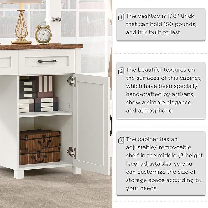 Farmhouse 47" Executive Desk, Computer Desk - Image 6