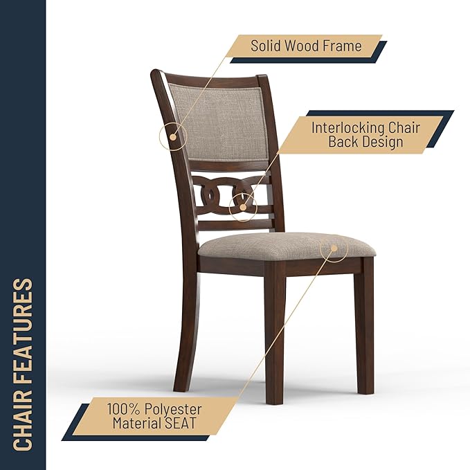 New Classic Furniture Gia 5-Piece Round Dining Set - Image 3