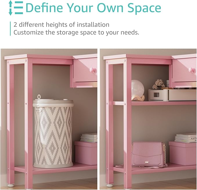 DLisiting Pink Reversible L Shaped Desk - Image 8