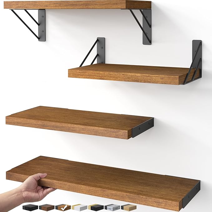 BAYKA Floating Shelves for Wall, Book Shelf for Bedroom, Decor Shelves for by BAYKA