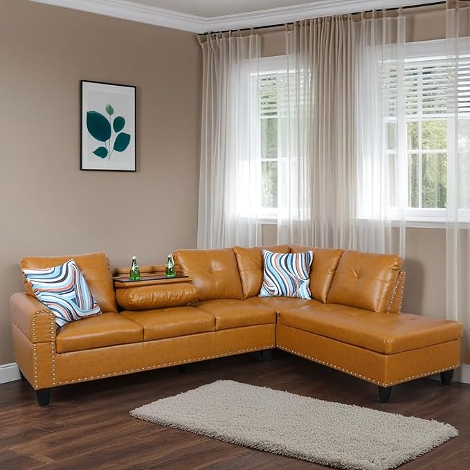 L-Shaped Sectional Sofa, Modern Sectional Couches Home Sofas - Image 4