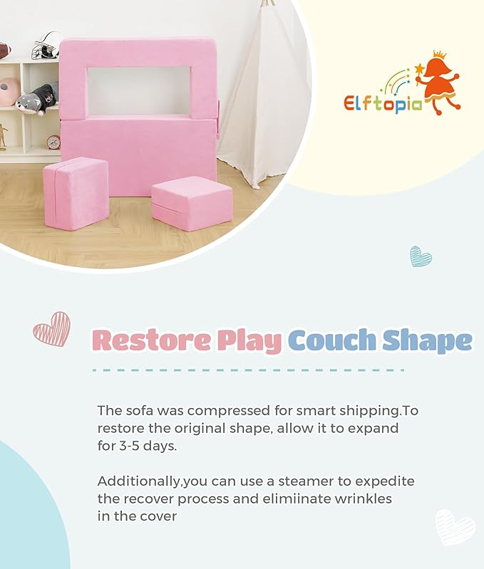 Modular Kids Sofa, Toddler Couch Foam Armchair - Image 7