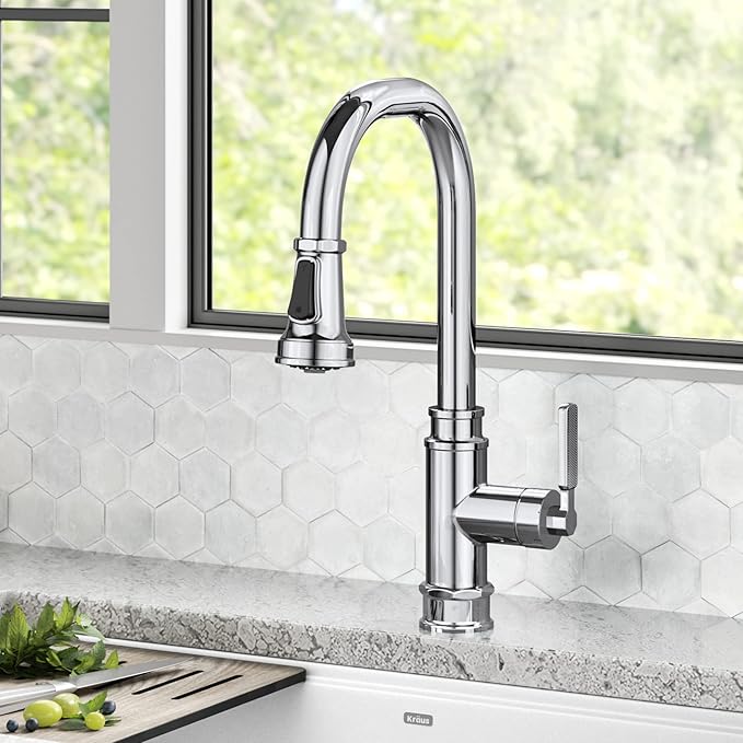 KRAUS Allyn Transitional Industrial Pull-Down Single Handle Kitchen Faucet in - Image 2