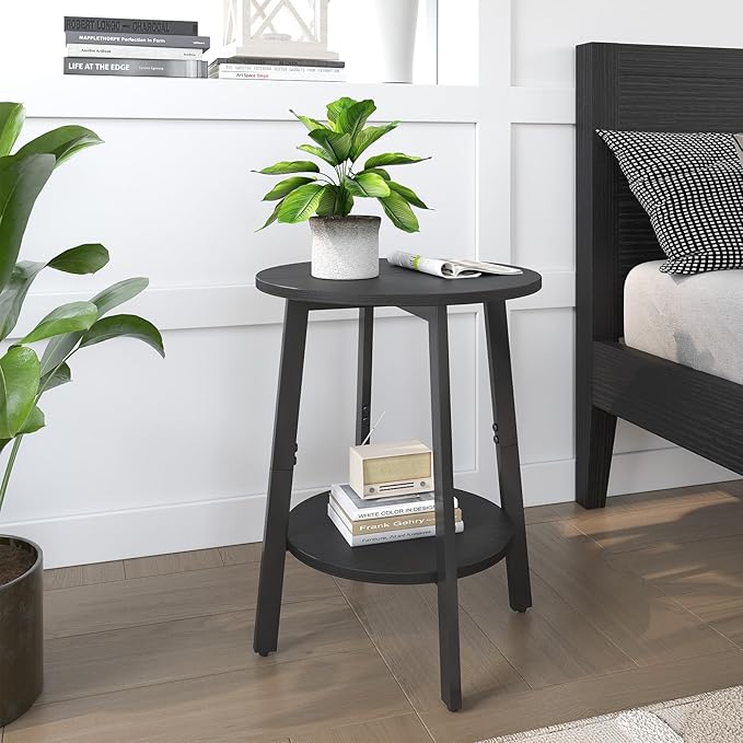 Side Table, Small Round End Table - Image 2