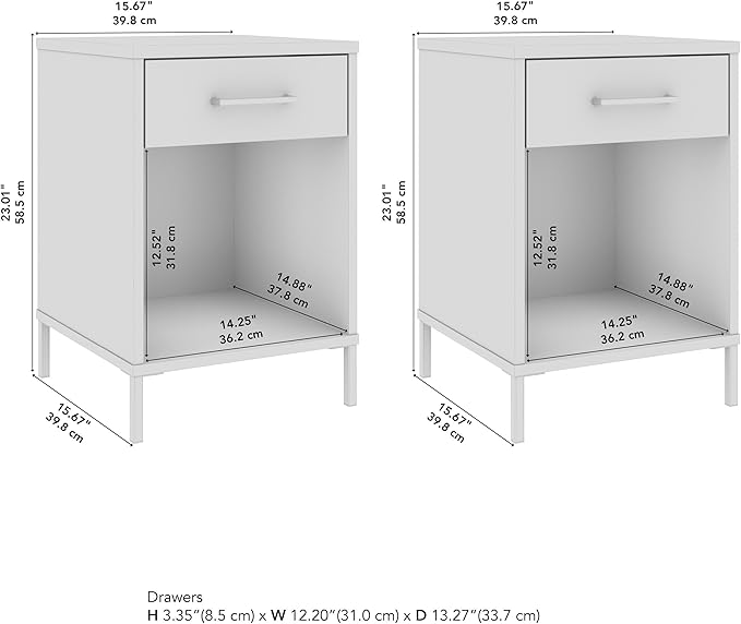 Bush Furniture Essence Small End Table Set of 2 | Side Tables, Home - Image 3