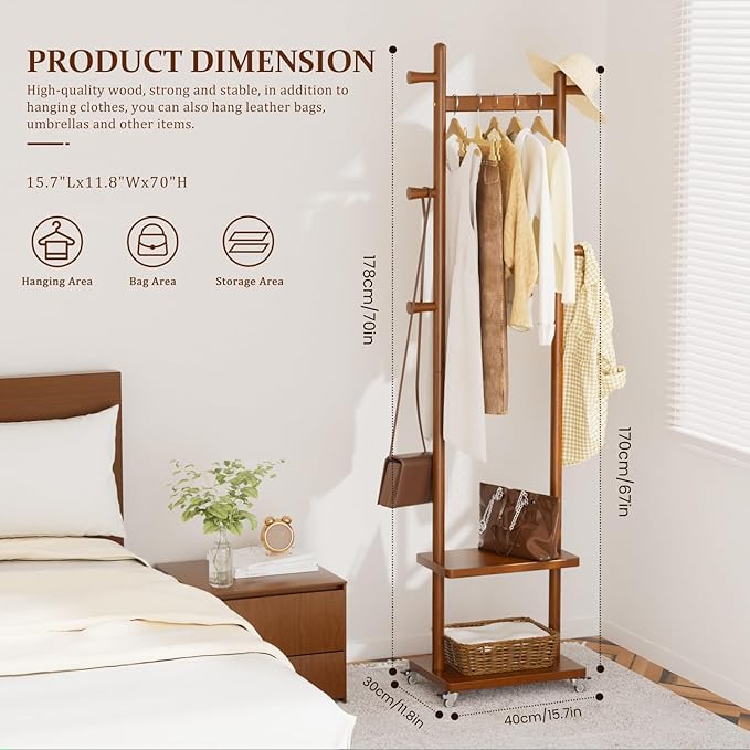 Coat Rack Freestanding Clothing Rack - Image 2
