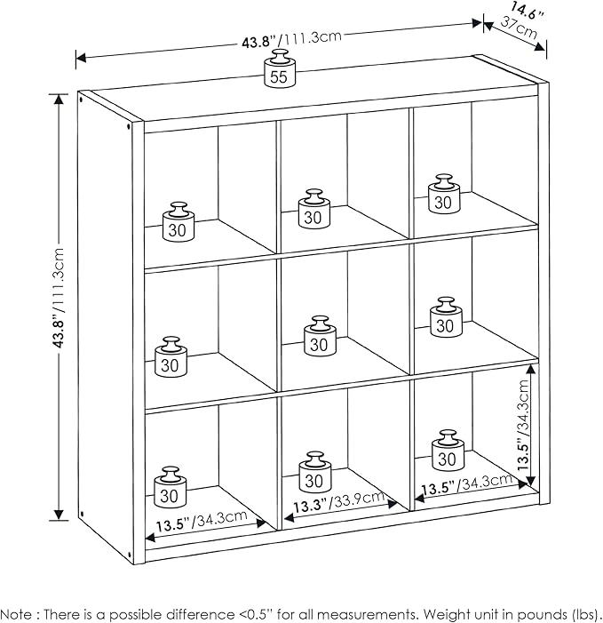 Furinno Cubicle Open Back Decorative Cube Storage Organizer - Image 3