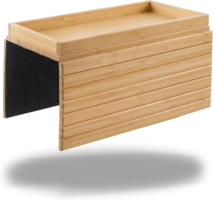 DETOR Couch Arm Tray, Foldable Sofa TV Tray by Detorhomeandliving