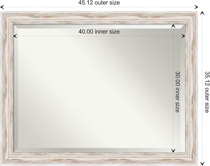 Amanti Art White Bathroom Mirror - Image 4