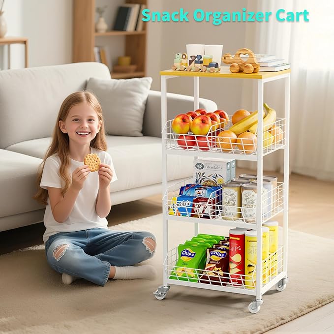 HapiRm Kitchen Fruit Vegetable Cart - Image 3