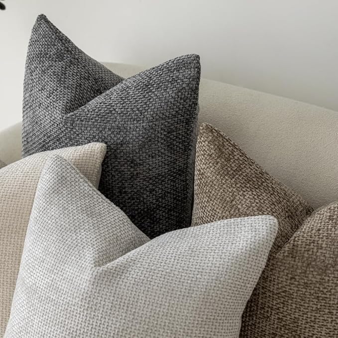 LANANAS Neutral Decorative Throw Pillow Covers 18x18 Inch - Image 4